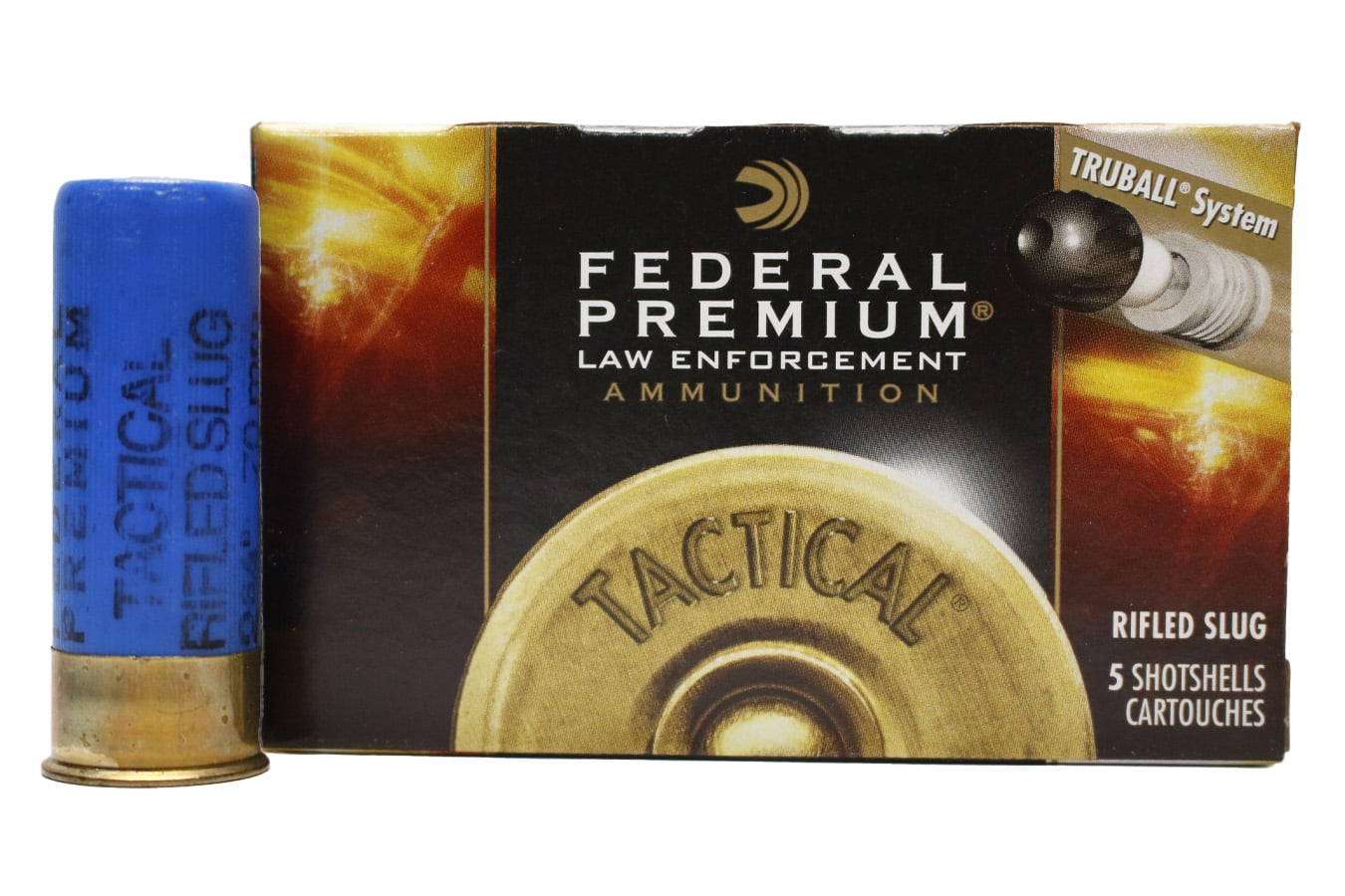 FEDERAL AMMUNITION 12 Gauge 2-3/4 Inch 1 oz Tactical Truball Rifled Slug Police Trade Ammo 5/Box
